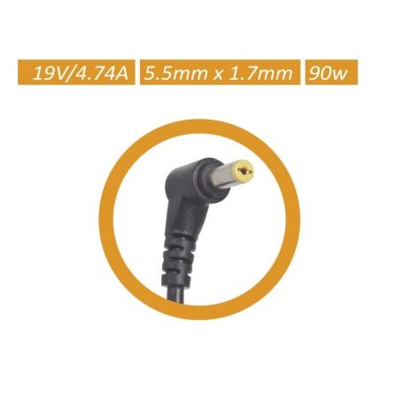 Approx Cargador para Portátil Acer 90W - Adaptador de Corriente 19V/4.74A con Conector 5.5x1.7mm